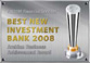 أفضل بنك استثماري جديد لعام 2008